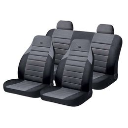 Чехлы на сиденья трикотаж «MATRIX», чёрный/серый, универсальные, 10540