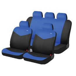 Чехлы на сиденья трикотаж «RONDO», синий/чёрный, универсальные, 10392