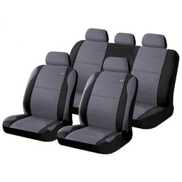 Чехлы на сиденья трикотаж «SCORPIO», чёрный/серый, универсальные, 10332