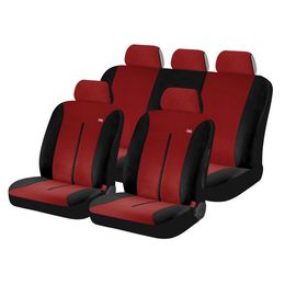Чехлы на сиденья трикотаж «SUPER MALIBU», чёрный/красный, универсальные, 10228