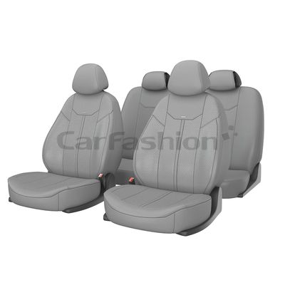 Чехлы на автомобильные сиденья MUSTANG комплект, экокожа, серый, серый, серый