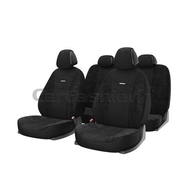 Чехлы на автомобильные сиденья COMFORT комплект, велюр букле, чёрный, чёрный