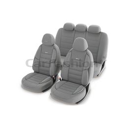 Чехлы на автомобильные сиденья GROSS комплект, трикотаж, светло-серый, светло-серый, тёмно-серый