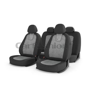 Чехлы на автомобильные сиденья COLOMBO комплект, алькантара, светло-серый, тёмно-серый, светло-серый