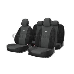 Чехлы на автомобильные сиденья COMFORT комплект, велюр букле, тёмно-серый, чёрный