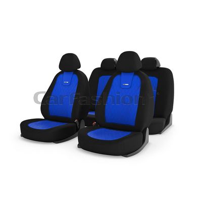 Чехлы на автомобильные сиденья COLOMBO комплект, алькантара, синий, чёрный, синий