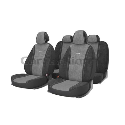 Чехлы на автомобильные сиденья COMFORT комплект, велюр букле, светло-серый, тёмно-серый