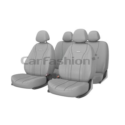 Чехлы на автомобильные сиденья TILTAN комплект, экокожа, серый, серый, тёмно-серый