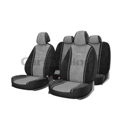 Чехлы на автомобильные сиденья COMFORT комплект, велюр букле, светло-серый, чёрный