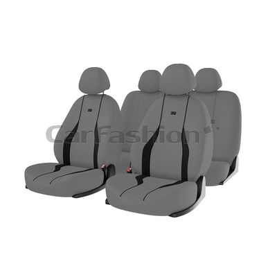 Чехлы на автомобильные сиденья NEON комплект, шёлковый полиэстер, чёрный, светло-серый, чёрный