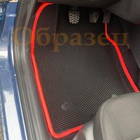 Коврики ЕВА 3D БОРТ в салон для VW TIGUAN II 2017-, EVA, Красный кант