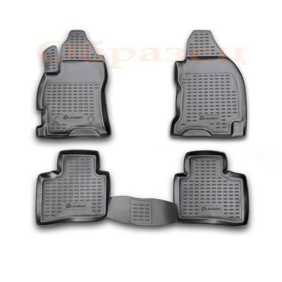 Коврики в салон PEUGEOT 208 2012-, полиуретан, чёрные