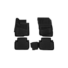 Коврики 3D в салон для MITSUBISHI ECLIPSE CROSS 2018-, полиуретан, чёрные