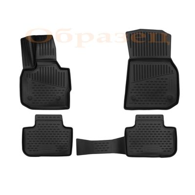Коврики 3D в салон для CHANGAN CS35 I 2012-, полиуретан, чёрные