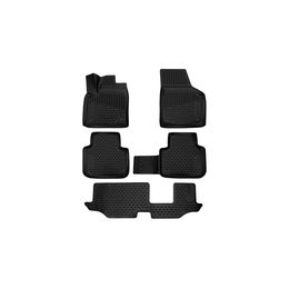 Коврики 3D в салон для VOLKSWAGEN TERAMONT ATLAS 2018-, полиуретан, чёрные