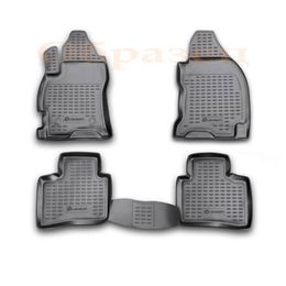 Коврики в салон для FORD FIESTA V 2002-2008, полиуретан, чёрные