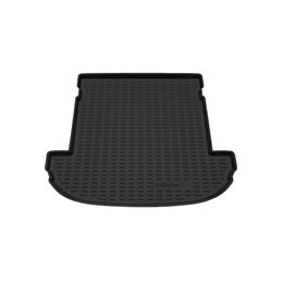 Коврик в багажник для Hyundai Santa Fe IV внедорожник 5 дв. 2018-2021, 7 мест сложенный 3-й ряд, полиуретановый коврик багажника