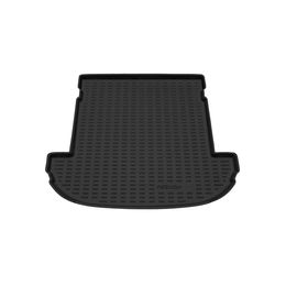 Коврик в багажник для Hyundai Santa Fe IV внедорожник 5 дв. 2018-2021, 7 мест сложенный 3-й ряд, пластиковый коврик багажника