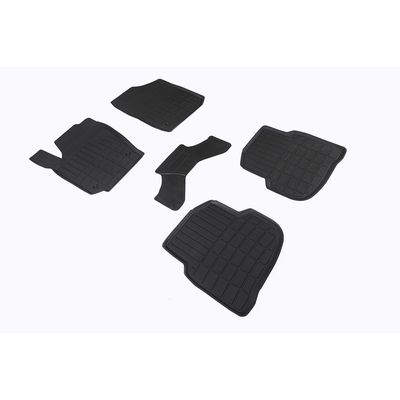 Резиновые коврики в салон для VOLKSWAGEN POLO V СЕДАН 2019-2020, Glonass