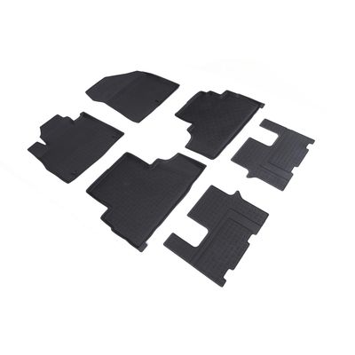 Резиновые коврики с высоким бортом для Hyundai Santa Fe IV 2018-2020