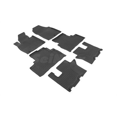 Резиновые коврики с высоким бортом для KIA Sorento Prime (3 ряда) 2015-2020