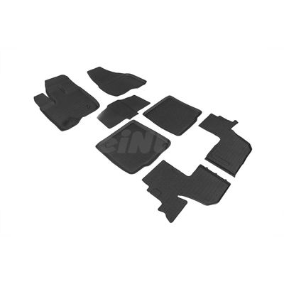 Резиновые коврики с высоким бортом для Ford Explorer V (до 3,5л) 2010-2015 (широкая площадка под левую ногу)