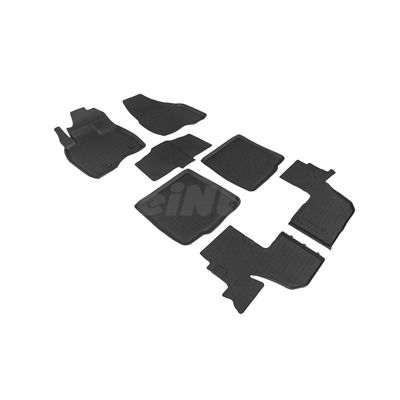 Резиновые коврики с высоким бортом для Ford Explorer (3,5л) V 2010-2015 (узкая площадка под левую ногу)