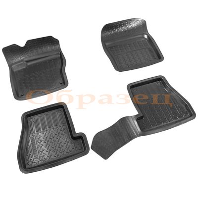 Коврики в салон, резиновые с бортиком для Volkswagen Polo, 2009-