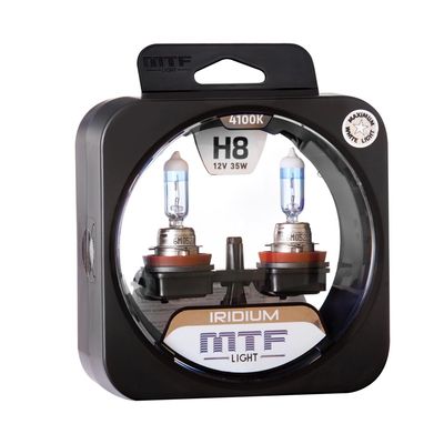 Галогенные автолампы MTF Light серия IRIDIUM H8, 12V, 35W, комплект