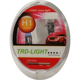 Галогенные автолампы H1 (P14.5s) TRD +150% 12 В 55 Вт, комплект ламп (2 шт.)