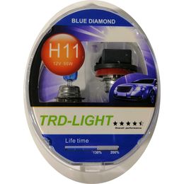 Галогенные автолампы H11 (PGJ19-2) TRD Blue Diamond 12 В 55 Вт, комплект ламп (2 шт.)