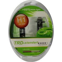 Галогенные автолампы H1 (P14.5s) TRD +60% (Standart) 12 В 55 Вт, комплект ламп (2 шт.)