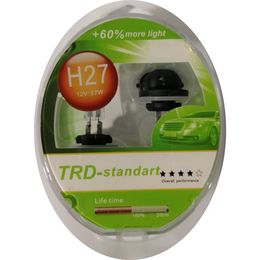 Галогенные автолампы H27W/2 (881) (PGJ13) TRD +60% (Standart) 12 В 27 Вт, комплект ламп (2 шт.)