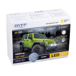 Фара дальнего света MTF Light 12-24В, 48Вт, 4050лм, доп. габаритный свет, ЕСЕ R112/R7, E9 Фара дальнего света MTF Light 12-24В, 48Вт, 4050лм, доп. габаритный свет, ЕСЕ R112/R7, E9