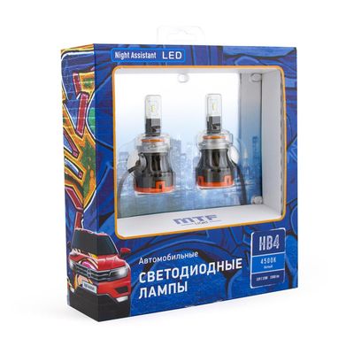 Светодиодные лампы MTF Light, серия NIGHT ASSISTANT 4500K, HB4/HIR2, FAN, комплект