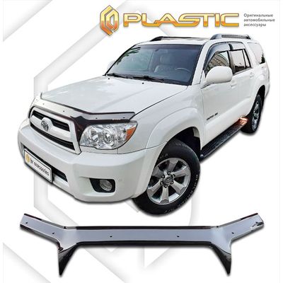 Дефлектор капота (Мухобойка) на TOYOTA HILUX SURF GRN215W TRN210W TRN215W 2005-2009, отбойник на капот (exclusive)