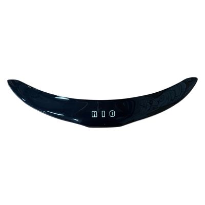 Дефлектор капота (Мухобойка) на KIA RIO III III Рестайлинг седан хэтчбек 5 дв. 2011-2017, отбойник на капот, широкий, до середины фары