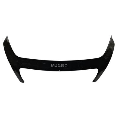 Дефлектор капота (Мухобойка) на TOYOTA LAND CRUISER PRADO 120 2003-2009, отбойник на капот, с клыками