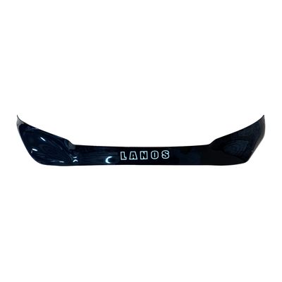 Дефлектор капота (Мухобойка) на CHEVROLET LANOS I T100 седан 2005-2009, ZAZ SENS, отбойник на капот, без области радиатора