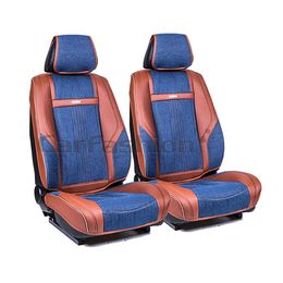 Каркасные накидки 3D на сиденья автомобиля JEANS передние, джинс/экокожа, синий, коричневый, коричневый Каркасные накидки 3D на сиденья автомобиля JEANS передние, джинс/экокожа, синий, коричневый, коричневый
