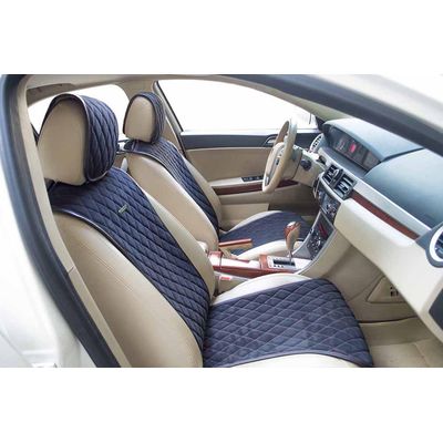 Накидки на сиденья автомобиля BULLET передние, велюр, чёрный, красный