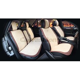 Накидки на сиденья автомобиля CAPRI PLUS комплект, нубук, коричневый, бежевый, бежевый