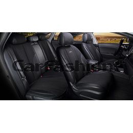 Накидки на сиденья автомобиля GRAND PLUS комплект, твид/экокожа, чёрный Накидки на сиденья автомобиля GRAND PLUS комплект, твид/экокожа, чёрный