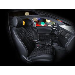 Накидки на сиденья автомобиля CALIFORNIA передние, велюр, чёрный