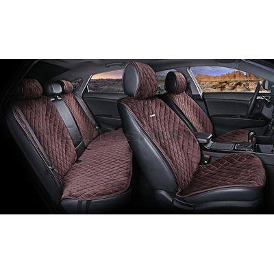 Накидки на сиденья автомобиля CALIFORNIA PLUS комплект, велюр, кофе