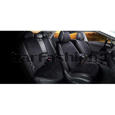 Накидки на сиденья автомобиля MONACO PLUS комплект, велюр/экокожа, чёрный Накидки на сиденья автомобиля MONACO PLUS комплект, велюр/экокожа, чёрный