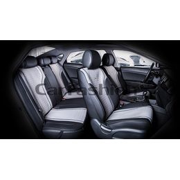 Каркасные накидки 3D на сиденья автомобиля ELEMENT PLUS комплект, экокожа, серый, чёрный, чёрный, серый Каркасные накидки 3D на сиденья автомобиля ELEMENT PLUS комплект, экокожа, серый, чёрный, чёрный, серый