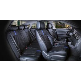 Каркасные накидки 3D на сиденья автомобиля SECTOR LEATHER PLUS комплект, экокожа, синий, чёрный, чёрный Каркасные накидки 3D на сиденья автомобиля SECTOR LEATHER PLUS комплект, экокожа, синий, чёрный, чёрный