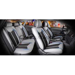 Каркасные накидки 3D на сиденья автомобиля URBAN PLUS комплект, экокожа/твид, чёрный, серый, синий Каркасные накидки 3D на сиденья автомобиля URBAN PLUS комплект, экокожа/твид, чёрный, серый, синий
