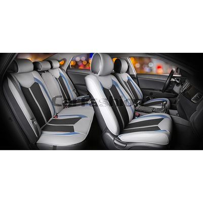 Каркасные накидки 3D на сиденья автомобиля URBAN PLUS комплект, экокожа/твид, чёрный, серый, синий Каркасные накидки 3D на сиденья автомобиля URBAN PLUS комплект, экокожа/твид, чёрный, серый, синий